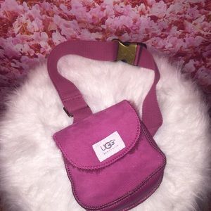 Ugg Australia: Dark Pink Fur Mini Bag
